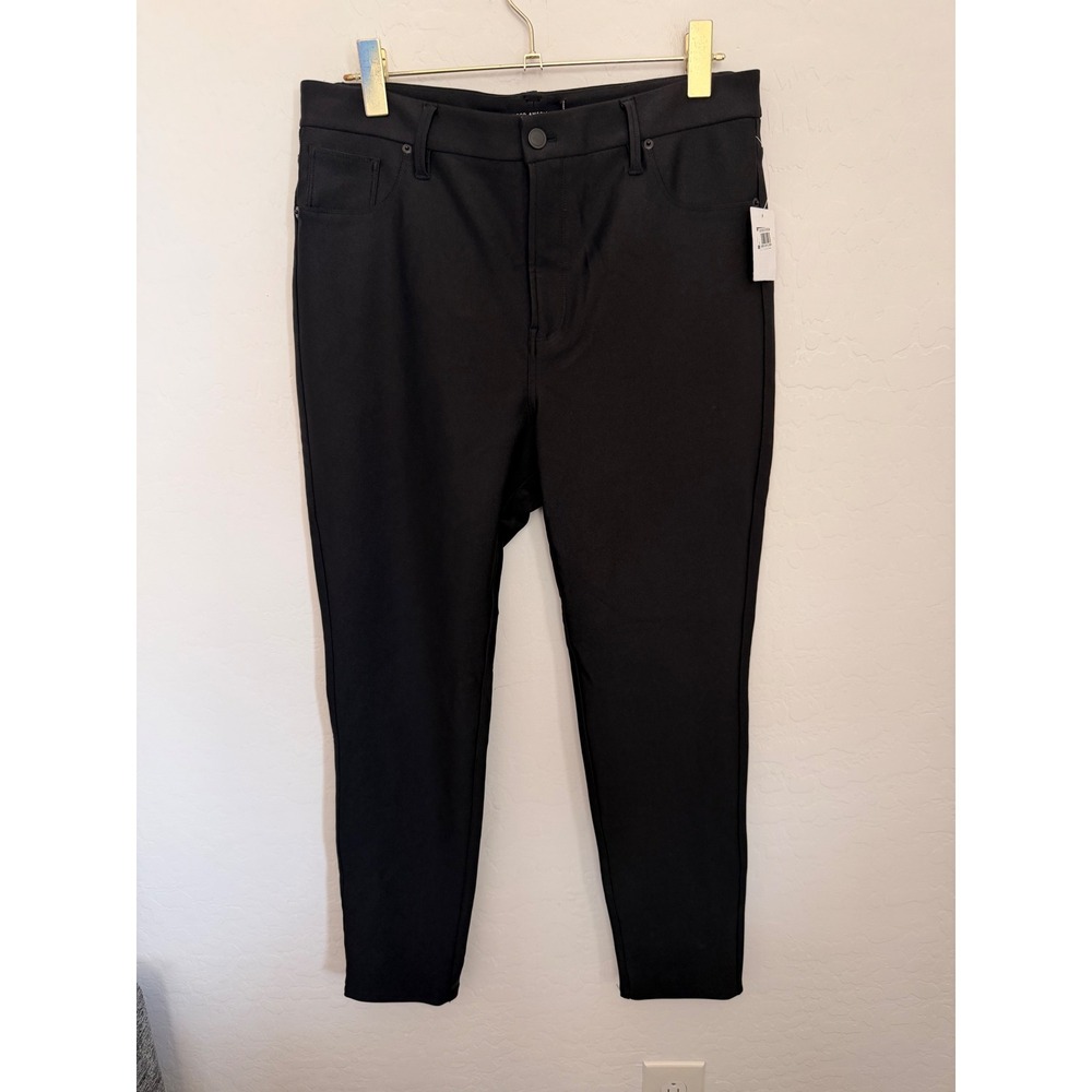 Good American Good Waist High Shine Compression Leggings Black Size 14/32 NWT